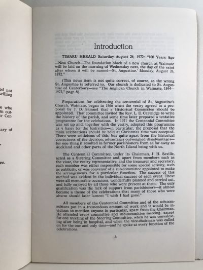 THE ANGLICAN CHURCH IN WAIMATE 1844 to 1972