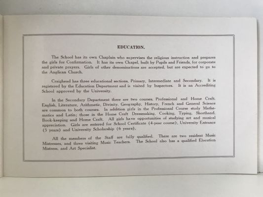 CRAIGHEAD DIOCESAN: School for Girls Timaru - Information guide