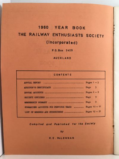 THE RAILWAY ENTHUSIASTS' YEARBOOK 1960