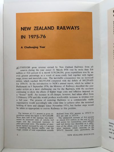 NEW ZEALAND RAILWAYS IN 1975-76