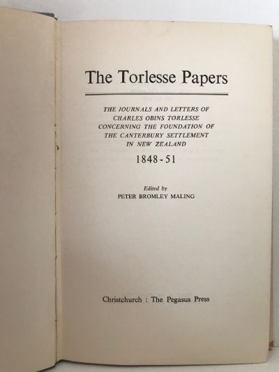 THE TORLESSE PAPERS 1848-51